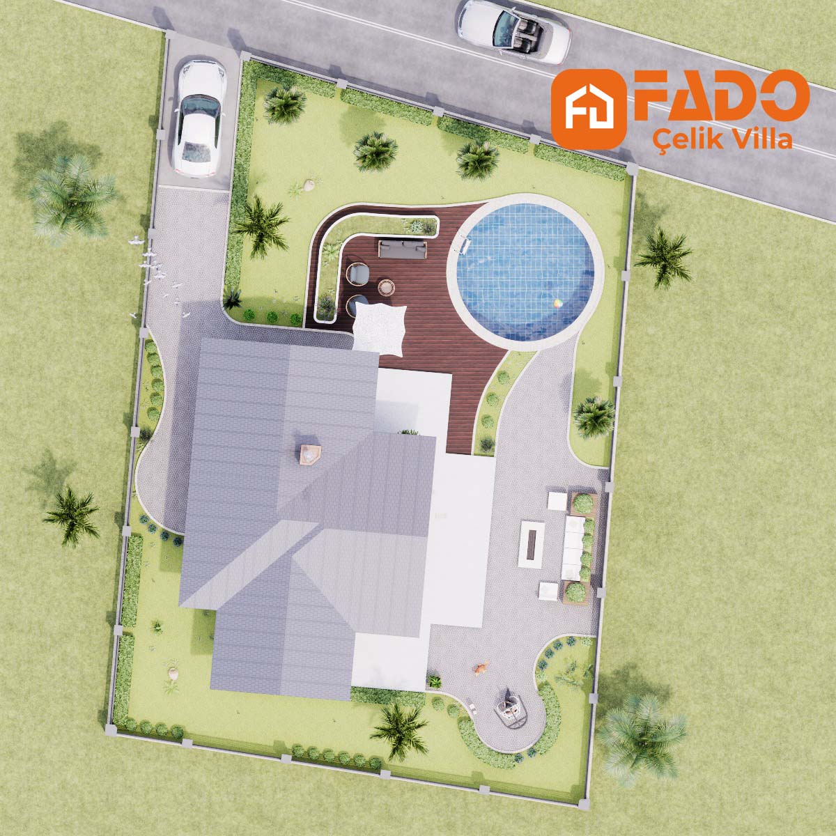 FADO Çelik Villa tamamlanan projelerinden bir yapı